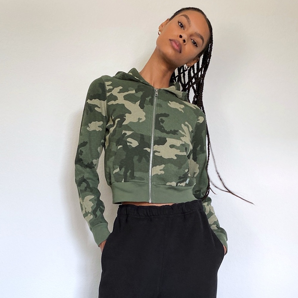 TNA thermal zip hoodie - camo